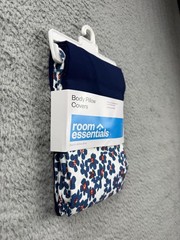 Room Essentials Body Pillow Covers 2 Pack 20×52 Navy Floral Machine Washable