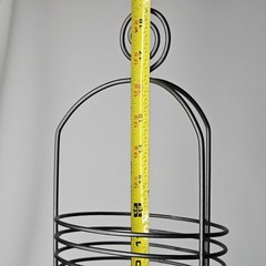 18 Disc Round Wire CD Storage Tower 18.5″ Gray Metal Rack Unique Desktop Holder