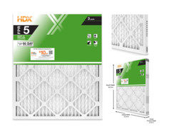16 x 20 x 1 Standard Pleated Air Filter FPR 5, 3-Pack, Air Filters Replacement
