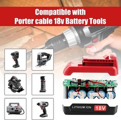 2Pack 18 Volt 8.0Ah Battery for Porter Cable 18V PC18BLX PC18BL OR Charger