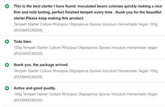 Organic Soy-Free Tempeh Starter Rhizopus Oligosporus Plant Based Protein (100g)
