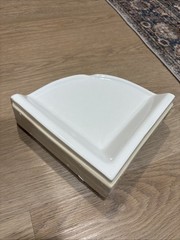 Bright White Ceramic Corner Shower Shelf Ledge 8.5 in Mexico