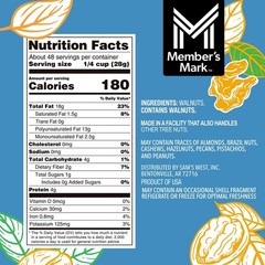 Member’s Mark Natural Shelled Walnuts, 48 oz. 3 lb Light Halves & Pieces, SELECT