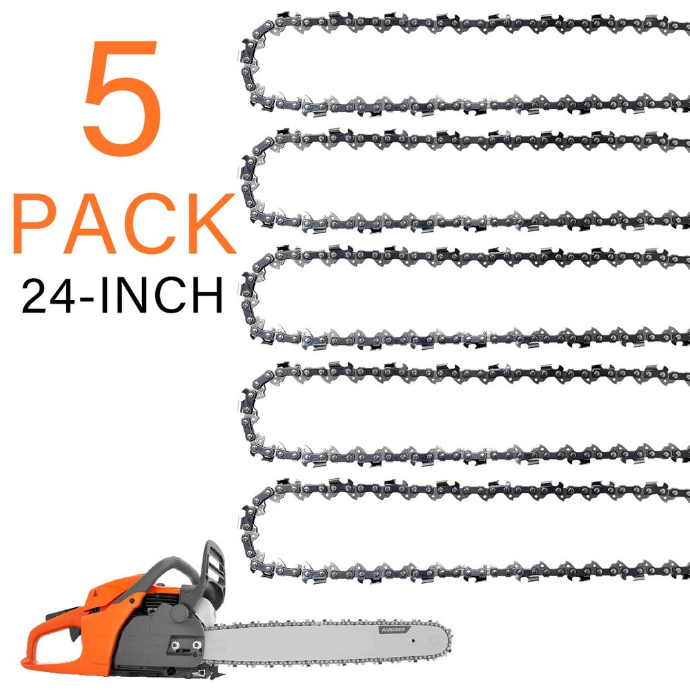 5 pack 24″ Chainsaw Chain For Husqvarna 390XP 455/460 Rancher 3/8″-.050″-84DL