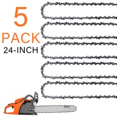 5 pack 24″ Chainsaw Chain For Husqvarna 390XP 455/460 Rancher 3/8″-.050″-84DL