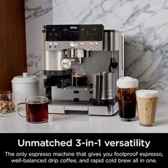 Ninja R-ES601 Luxe Café Premier Espresso Machine, Silver – Certified Refurbished