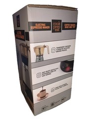 Cook Prep Eat Electric Espresso Maker Fresh In Less Than 10 Minutes Black &Amber