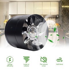4/6/8/10″ Inline Duct Vent Blower Booster Fan 110V Ceiling Bathroom Ventilation