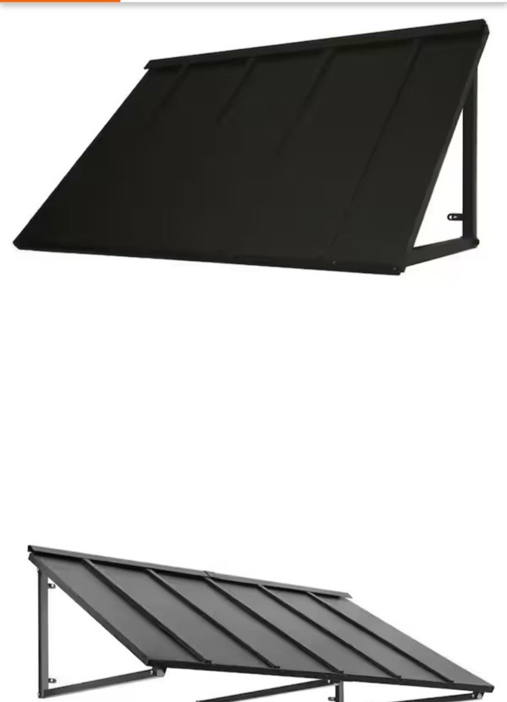 4.67 ft. Houstonian Open-Sided Galvanized Steel Fixed Awning (56 in. W x 24 in.