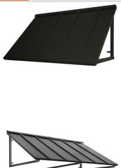 4.67 ft. Houstonian Open-Sided Galvanized Steel Fixed Awning (56 in. W x 24 in.
