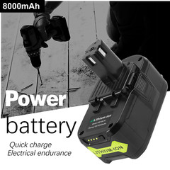8.0Ah 18Volt For RYOBI P108 18V For One+ Plus High Capacity Lithium Ion Battery