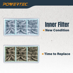 1-Micron Activated Carbon Inner Air Filter for AF1044 AF1045/ WEN 3417 AF1270/ P