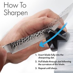 2 Stages Knife Sharpener PROFESSIONAL CHEF GRADE SYSTEM Tool Ceramic Tungsten