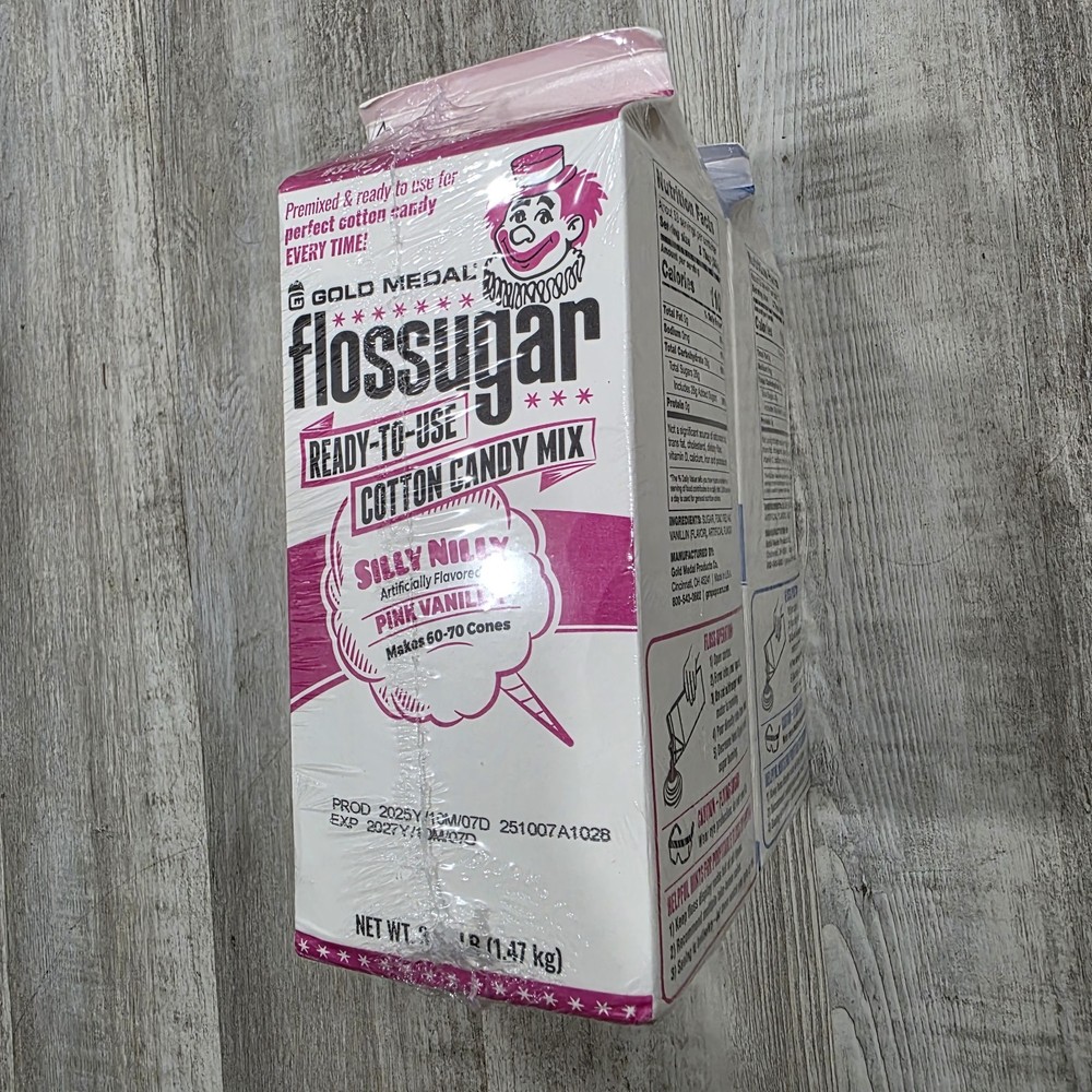 Pink Vanilla Blue Raspberry Flossugar Ready to use Cotton Candy Mix 3.25 LB 2pk