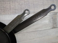 De Buyer Carbon Steel Crepe 7 7/8″ and Egg Pan 5 5/8″ Marked Mineral B France