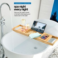 Bathtub Tray Caddy – Foldable Waterproof Bath Tray & Bath Caddy