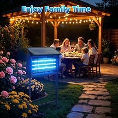 Solar Bug Zapper Outdoor Cordless Fly Trap Insect Zapper 4500V Mosquito Zapper
