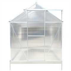 4.2/6.2/10.2ft Greenhouse Walk-in Green House Kit w/ Vent & Rain Gutter Backyard