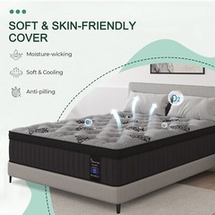 12″14″ Twin Full Queen King Size Mattress in a Box Hybrid Spring Gel Memory Foam