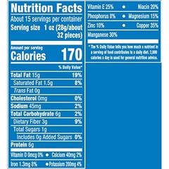 Planters Lightly Salted Mixed Nuts 15 Ounce Kosher Snack Less Than 50 Peanuts