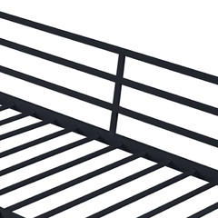 Full Metal Loft Bed w/Safety Rails+Ladder for Kids/Teens/Adults Space-Saver