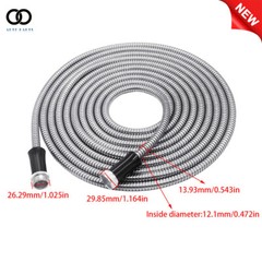 100 Feet Stainless Steel Garden Hose Water Pipe Flexible And Lightweight
