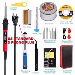 New Electric Soldering Iron Welding Gun Tool Kit Solder Wire Desoldering Pump US