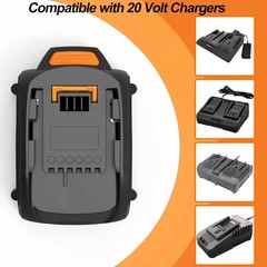 2pack For WORX 20V MAX Extend Lithium Battery 20 Volt WA3520 WA3525 / Charger