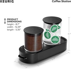 KEURIG Coffee Station Storage Organizer – Holds Both K-Cup & Ground Coffee