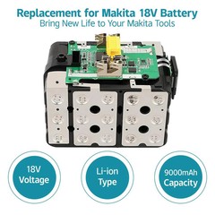 2 PACK 9.0Ah 18V Lithium Battery For Makita 18V BL1850B BL1840B BL1830B BL1860B