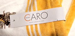 Caro Bee Bath Towels White Yellow Garden Nature Theme NEW x2