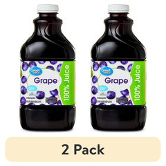 (2 pack) Great Value 100% Concord Grape Juice, 64 fl oz Free Shipping