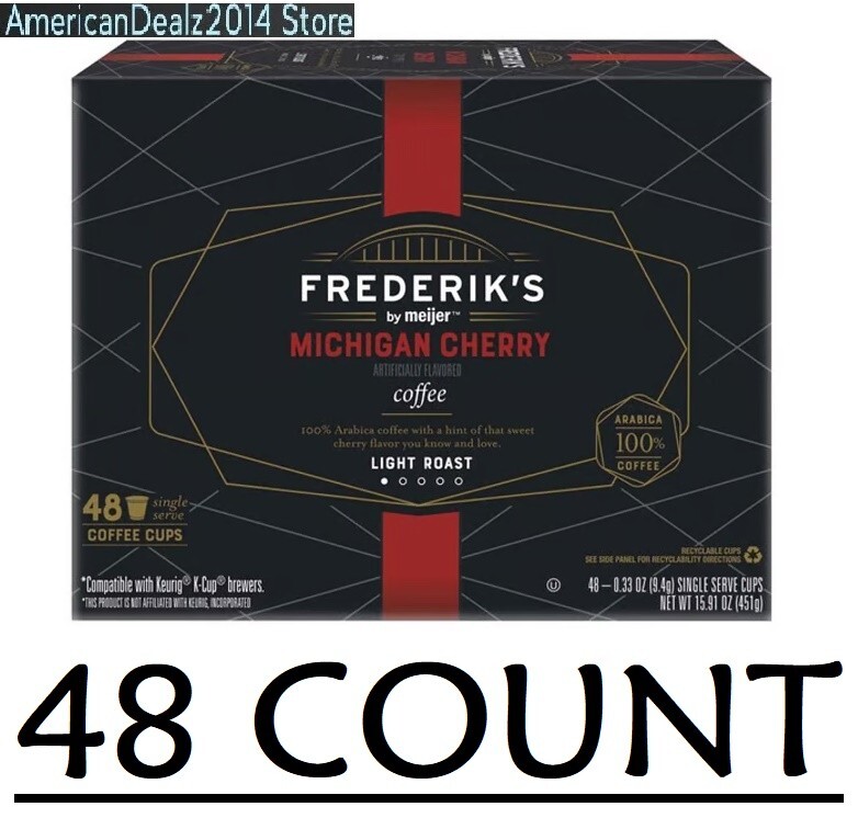48 Count – Michigan Cherry Coffee Light Roast Keurig K Cup Frederik’s Meijer