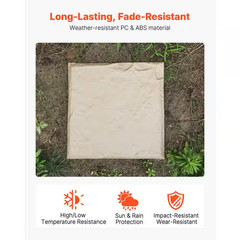 Garden Stepping Stones, 8 Pcs 15.5 X 15.5 In. Weather-Resistant Plastic Path Pav