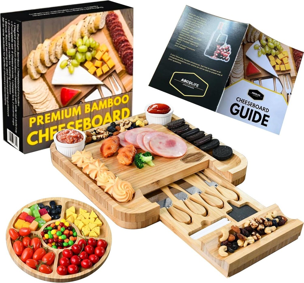 Charcuterie Board Set – Cheese Board for Serving – House Warming Gift Set