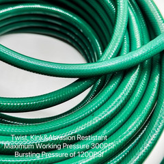 Polyurethane(Pu) 1/4-Inch X 100FT Reinforced,Air Hose with 1/4” Swivel Industria