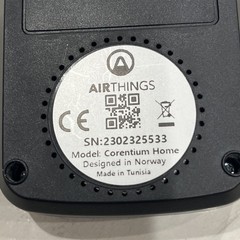 Airthings Corentium Home 223 Digital Radon Detector, Black/Gray, portable