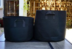 1/5/10/20/30/45/50-400 Gallon Fabric Grow Bags, planter, Fabric Pot, Black/Tan