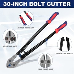 WORKPRO 30″ Bolt Cutter Cutting Plier Chrome Molybdenum Steel Blade Rubber Grips