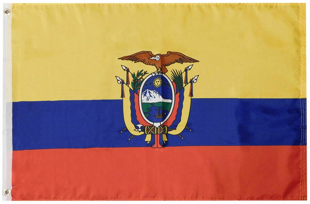 Ecuador Country Premium 100D Woven Poly Nylon 3×5 3’x5′ Flag Banner Grommets