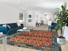 Geometric Kilim Southwestern Area Rug 8×11 Hand-woven Wool Carpet for Any Room