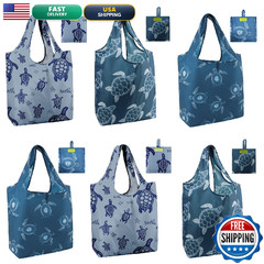 Beegreen Sea Turtle Reusable Grocery Bags Large Tote Bag Handles Bulk Gift