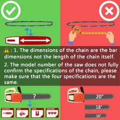 6”8”10”12”14”16″18”20″24″28″36″ Chainsaw Chain Blade 325″.050″ 043″ 3/8″LP
