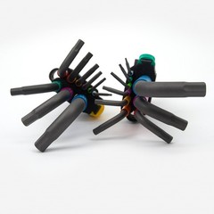 Wera 073593+022640 Multicolor Hex + Ball End Hex Metric/SAE Combo L-key Clip Set