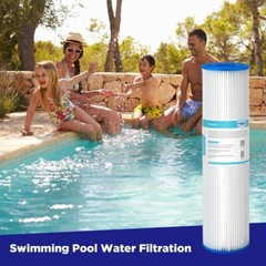 25 Pack 10″x2.5″ Whole House System Pleated Sediment Water Filter 5/20/50 Micron