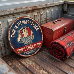 Funny Garage Metal Tin Sign Man Cave Workshop Wall Art Decor Gift for Men