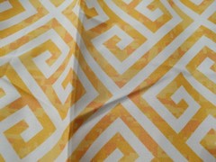 Yellow and White Window Curtains 2 Panels Set