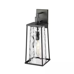 Dutton 19.75 In. 1-Light Powder Coated Black Transitional Outdoor Hardwired Wall