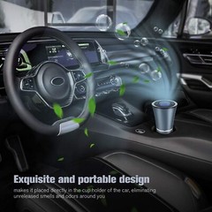 360° Car Air Purifier HEPA USB Ionizer Portable Air Cleaner for Vehicle Odors