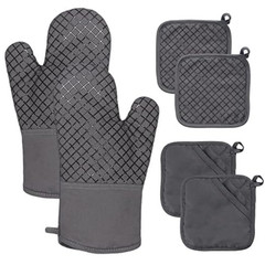 4 Pcs Oven Mitts and Pot Holders,500°F High Heat Resistant Kitchen Oven Mitts W